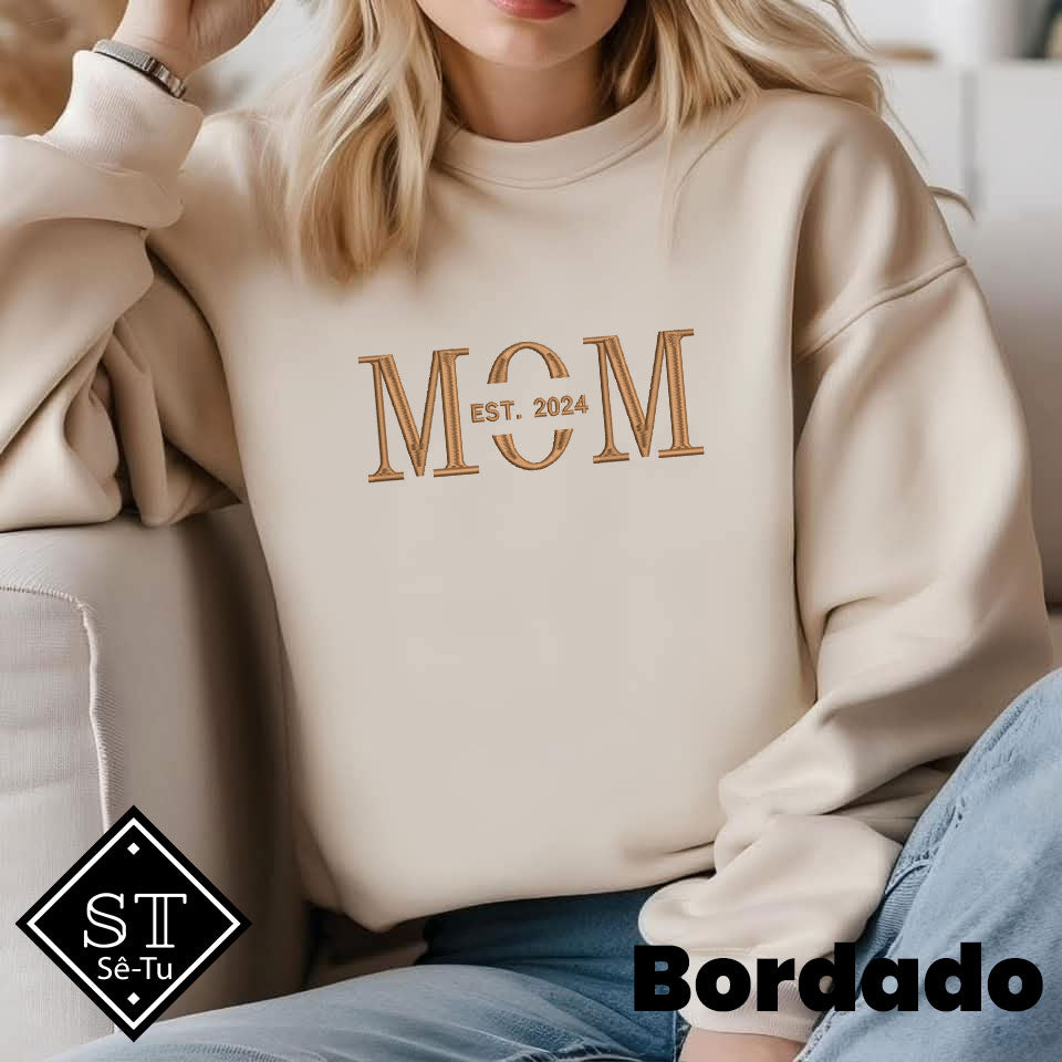 Mom Est. (embroidery)